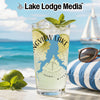 Glass with "Springview Lake Missouri" map and compass design.