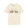 Lake Life T-Shirt | Boat Oars Life Preserver Anchor Letters Rustic Design | Fishing Water Skiing Gift Tee