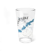 Glass with "Prior Lake Minnesota" map design and compass rose.
