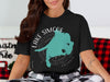 Black t-shirt with turquoise Lake Simcoe map and compass design, "Ontario" text.