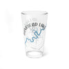 Clear glass pint glass with Bankhead Lake design and Alabama text.
