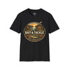 Bait & Tackle Fishing Lake Life T-Shirt | Rustic Lodge Cabin Mounted Bass Fishing Themed Bait Store Shirt