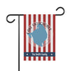 Garden flag with red and white stripes, a blue Lake Okeechobee outline, and "The Smith Family".