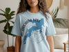 Light blue t-shirt with Arcadia Lake map and compass graphic, Oklahoma text.