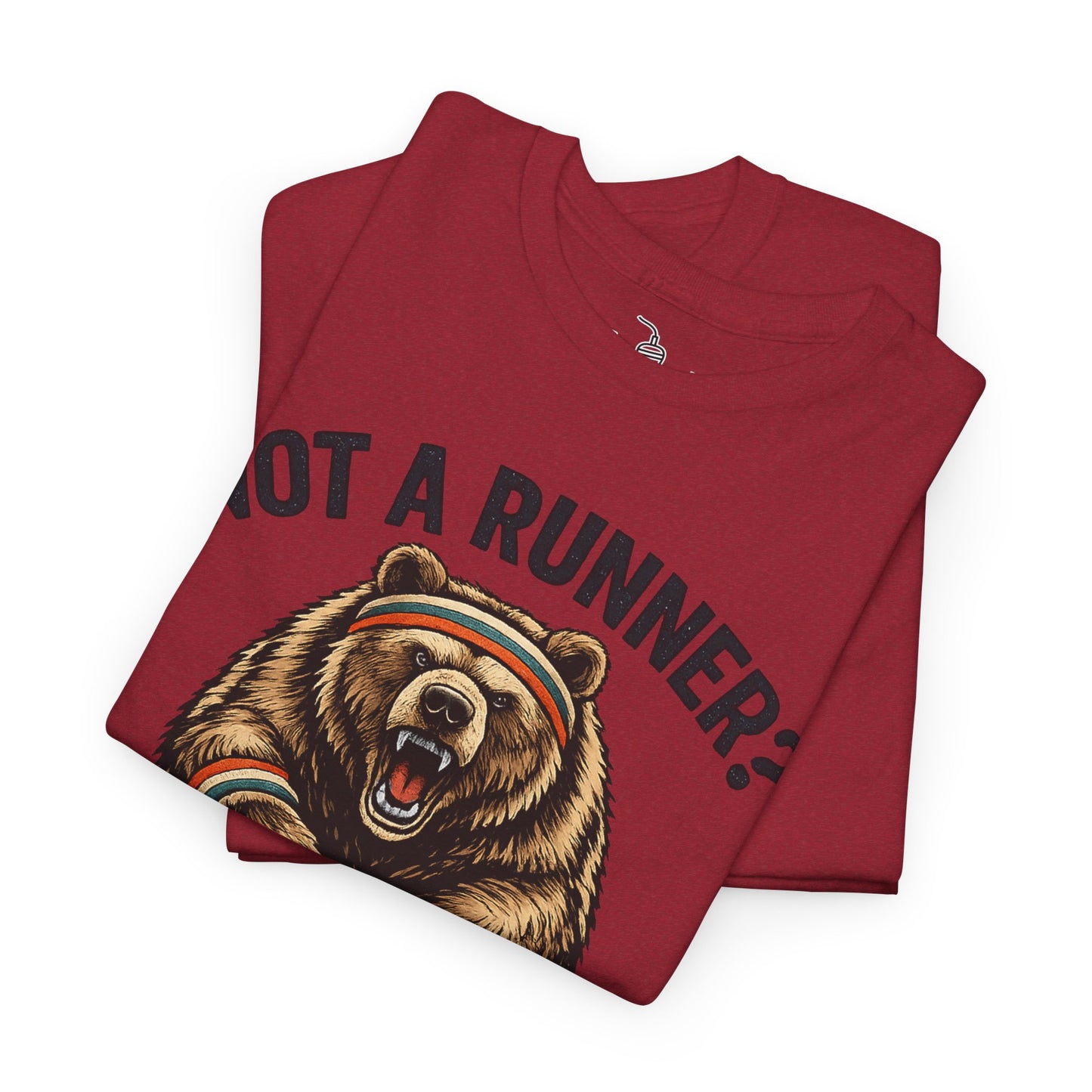 Running Shirt Kodiak Bear Not a Runner Now You Are Tee | Funny Tee for 5k and 10k Races | Walking Aerobics Workout Shirt