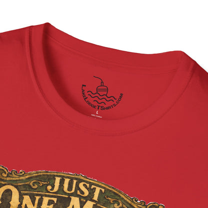 Just One More Cast Funny Fishing T-Shirt | Vintage Retro Design for Anglers and Fisherman