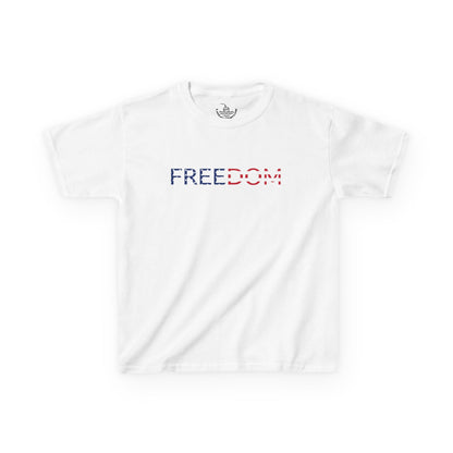 USA Youth 250th Anniversary FREEDOM Kids Shirt | Front and Back Design | Patriotic Fourth of July Bald Eagle American Flag