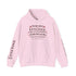 Fear Not Little Flock Hoodie with Printed Sleeves | Luke 12:32 Scripture Heart Design Bible Verse Gift | Share your faith