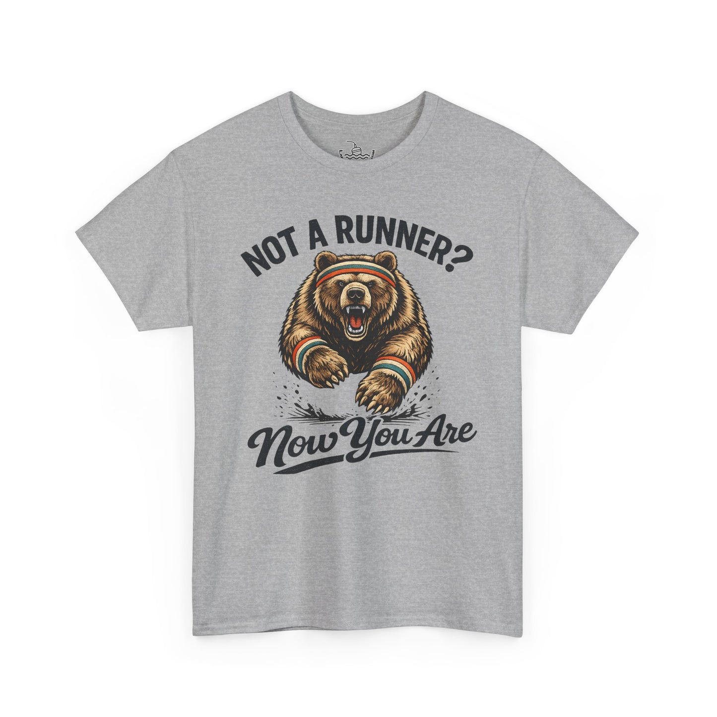 Running Shirt Kodiak Bear Not a Runner Now You Are Tee | Funny Tee for 5k and 10k Races | Walking Aerobics Workout Shirt