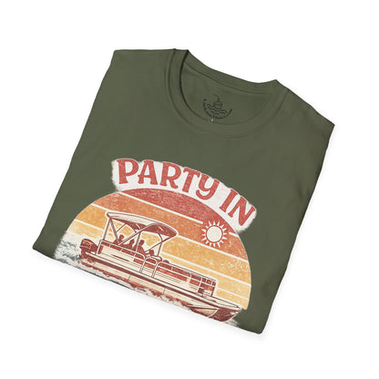 Lake Life Party in Slow Motion Motor Boatin ULTRA SOFT T-Shirt | Retro Shirt for Pontoon Boating Weekend Shirt Gift