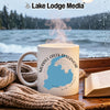 White mug with Merrill Creek Reservoir map and New Jersey text.