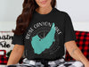 Black t-shirt with Rose Canyon Lake Arizona map graphic and compass.