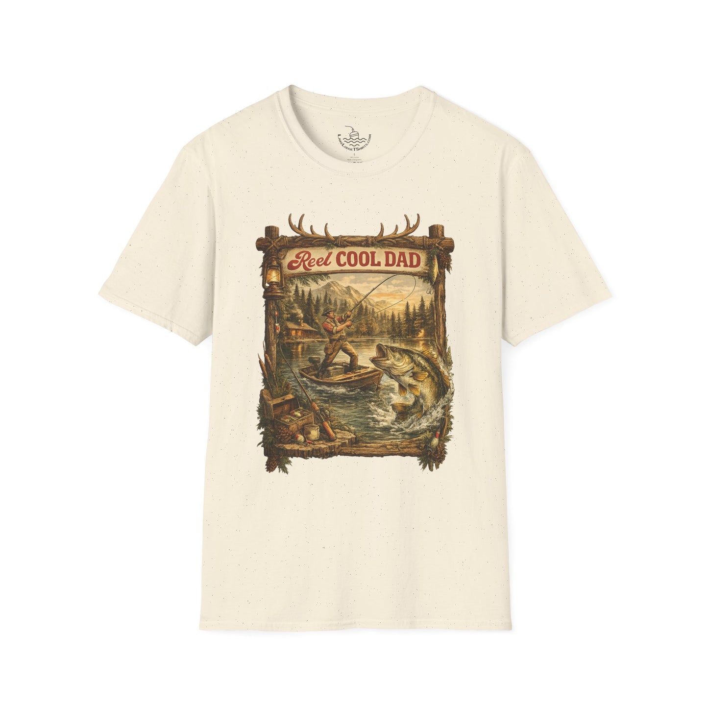 Fishing Shirt Real Reel Cool Dad Joke T-Shirt | Antique Bass Fishing Lake Life Angler Sports Fisherman Gift