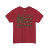 Land of the Free Because of the Brave T-Shirt | American Flag Tee | Patriotic Camo for Veterans and Fourth of July