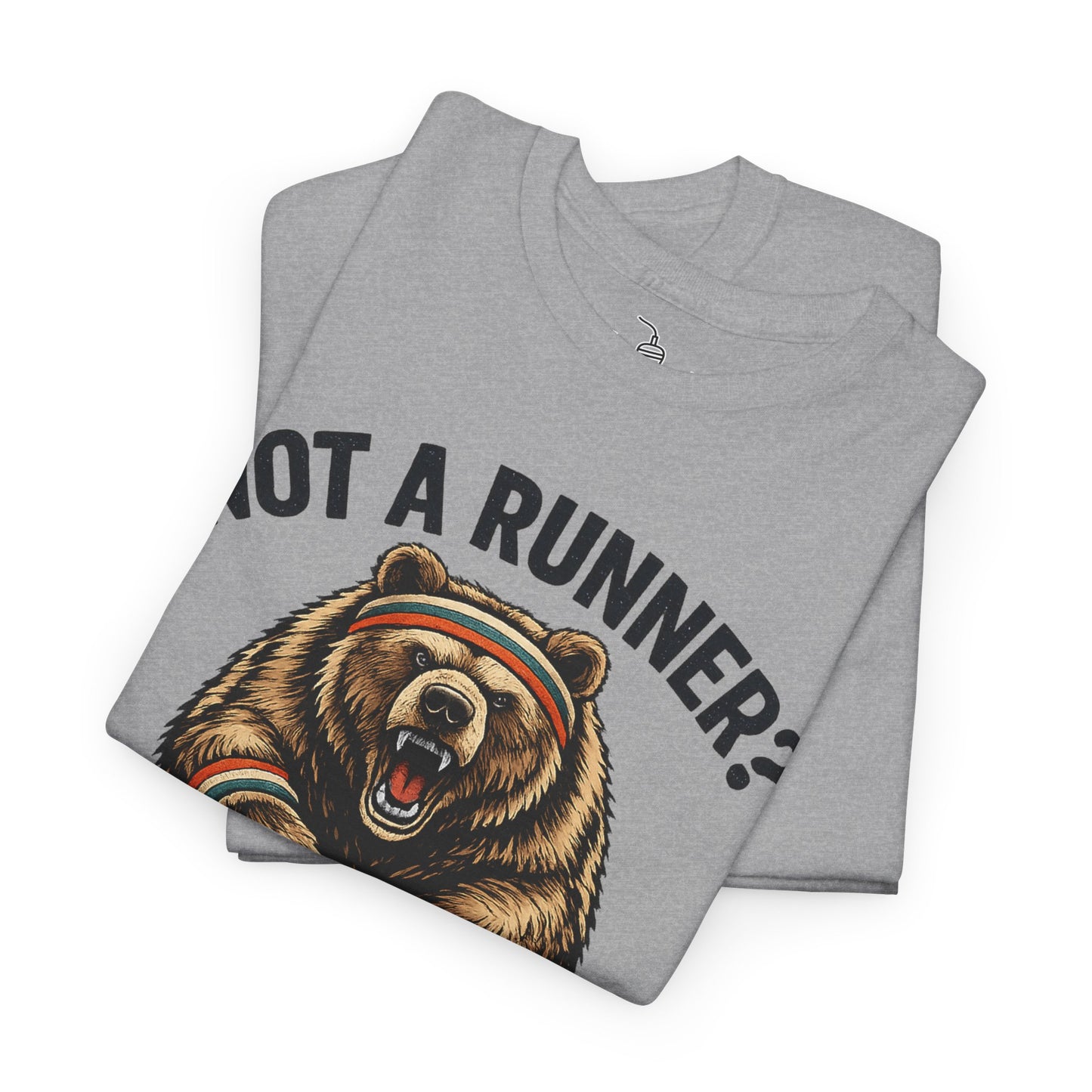 Running Shirt Kodiak Bear Not a Runner Now You Are Tee | Funny Tee for 5k and 10k Races | Walking Aerobics Workout Shirt