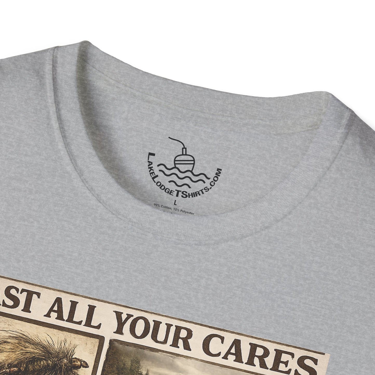Fly Fishing Cast All Your Cares Upon the Lord Scripture T-Shirt | 1 Peter 5:7 Bible Verse for Fisherman, Father's Day