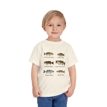 Bass Fish Cute Kids Shirt | Smallmouth, Rock, Spotted, Striper, Largemouth Bass Hipster Fishing Shirt