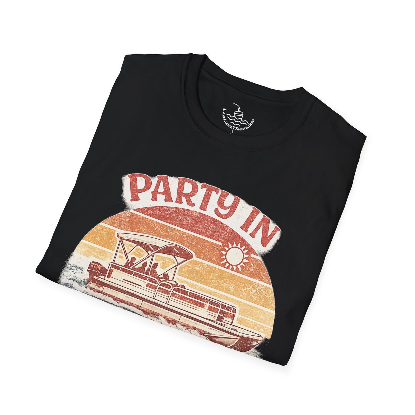 Lake Life Party in Slow Motion Motor Boatin ULTRA SOFT T-Shirt | Retro Shirt for Pontoon Boating Weekend Shirt Gift