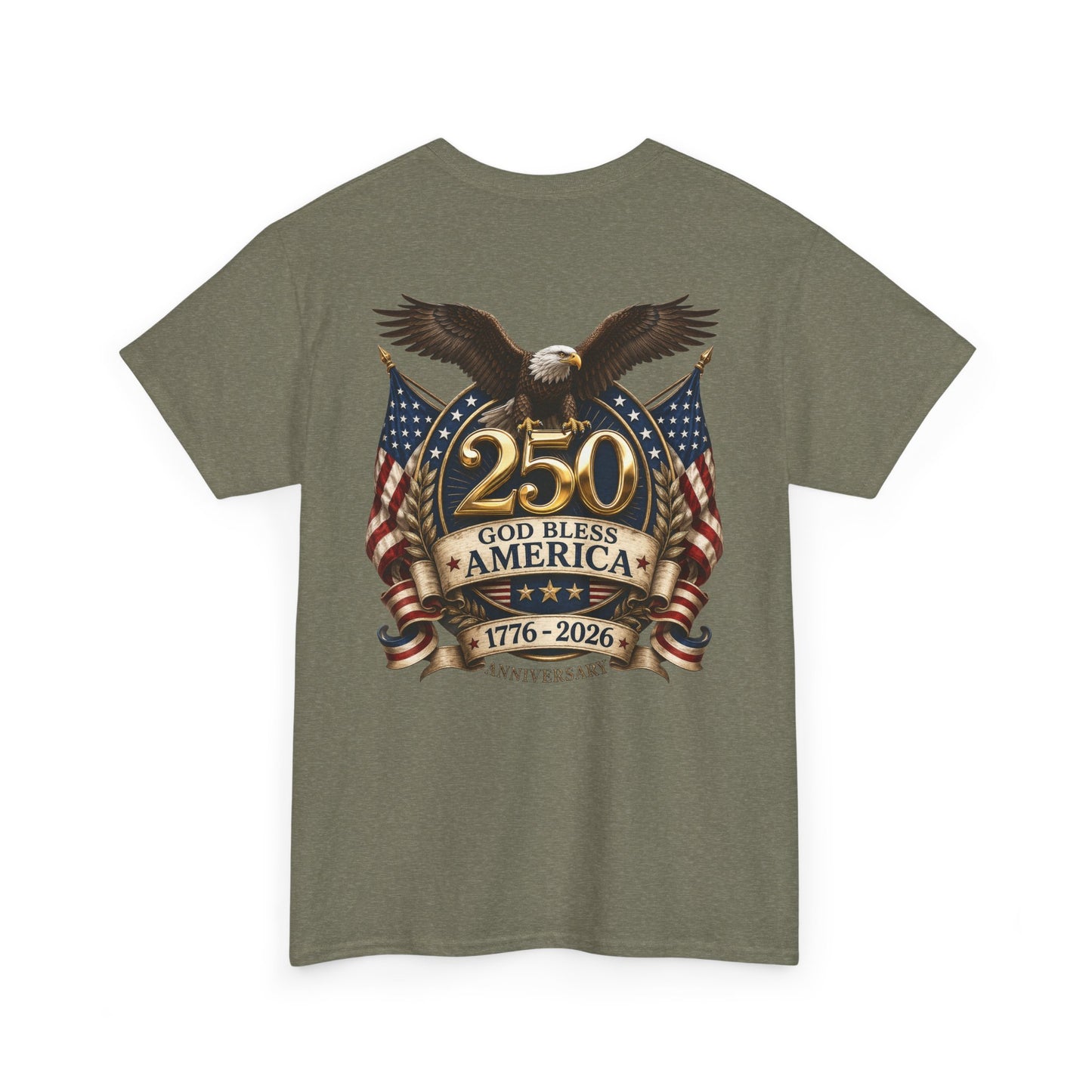 USA 250th Anniversary FREEDOM Shirt | Front and Back Design | Patriotic Fourth of July featuring Bald Eagle American Flag Shirt