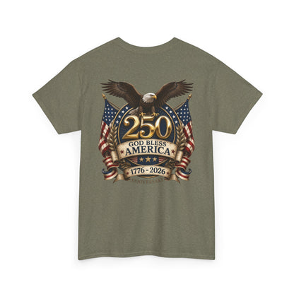 USA 250th Anniversary FREEDOM Shirt | Front and Back Design | Patriotic Fourth of July featuring Bald Eagle American Flag Shirt