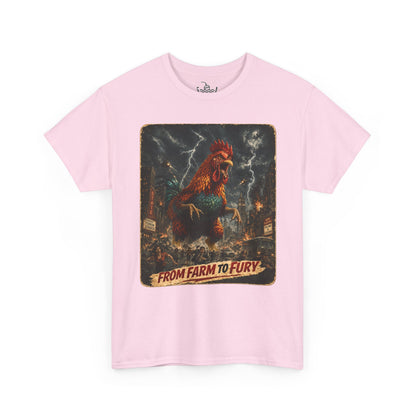 Chicken Shirt From Farm to Table Rooster Pecking Order Shirt, Dinosaur Monster Movie Poster Design, Funny Farm Life