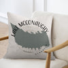 Pillow with Lake McConaughy shape and "Nebraska" text.