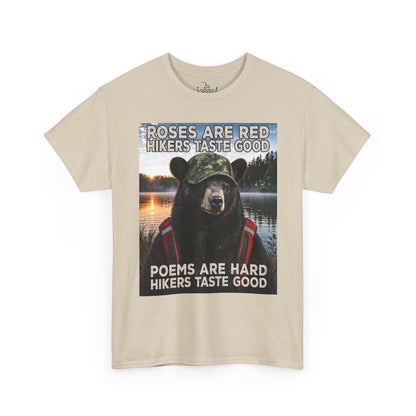 Hikers Taste Good Grizzly Bear Shirt | Hiking Tee Humor for Camping and Weekend Adventures