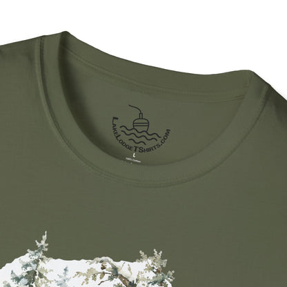 Kodiak Winter Brown Bear Fishing T-Shirt | Wildlife Salmon Catch Nature Lover Tee | Rustic Forest Animal Art Gift Shirt