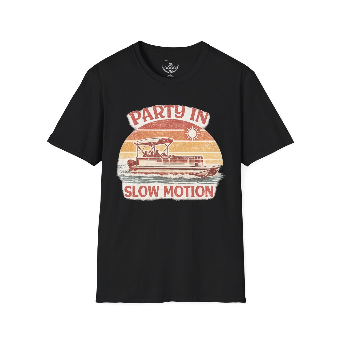 Lake Life Party in Slow Motion Motor Boatin ULTRA SOFT T-Shirt | Retro Shirt for Pontoon Boating Weekend Shirt Gift