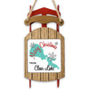 Sled ornament with "Merry Christmas" text and Clear Lake outline.