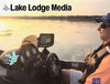 Man in boat at sunset with fish finder and "Bodin Life" sticker.