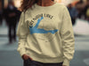 Beige sweatshirt with Grenada Lake Mississippi map and compass design.