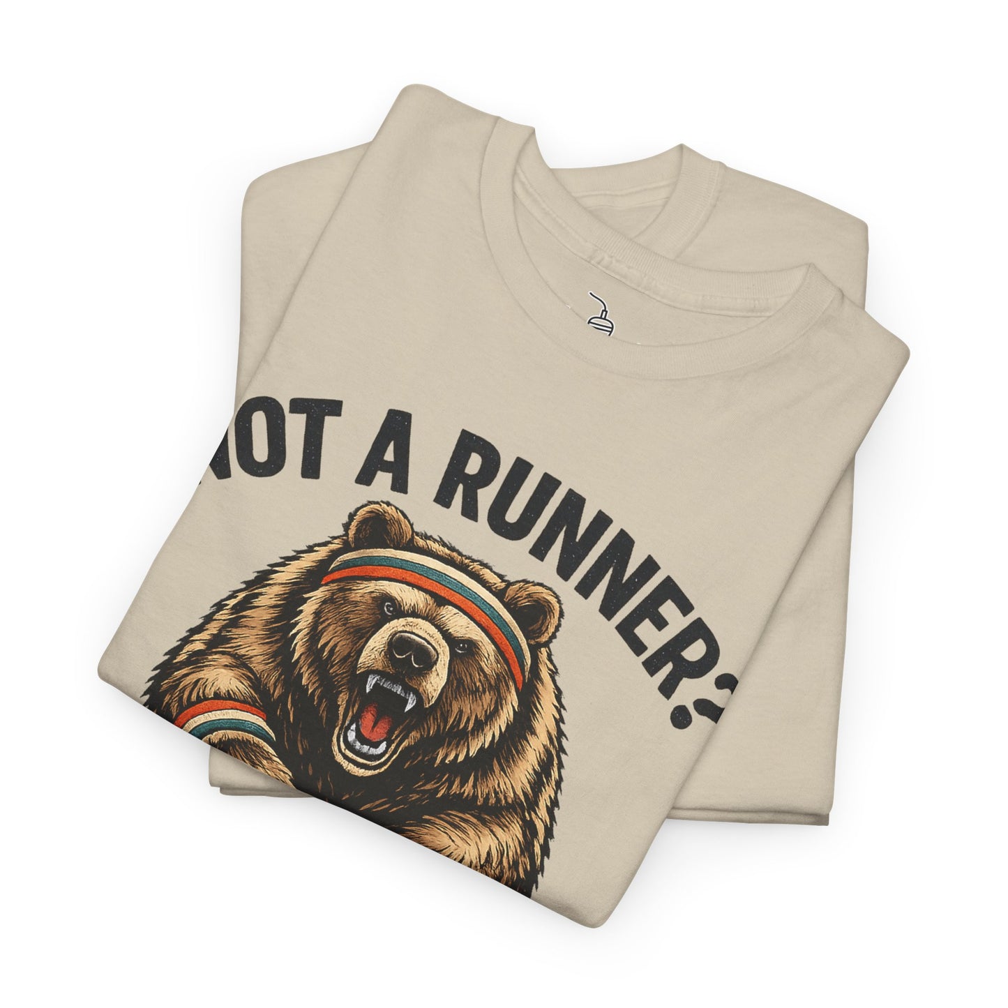 Running Shirt Kodiak Bear Not a Runner Now You Are Tee | Funny Tee for 5k and 10k Races | Walking Aerobics Workout Shirt