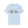 Lake Life T-Shirt | Boat Oars Life Preserver Anchor Letters Rustic Design | Fishing Water Skiing Gift Tee