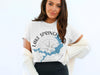 White t-shirt with "Lake Springfield Missouri" and a blue lake map graphic.