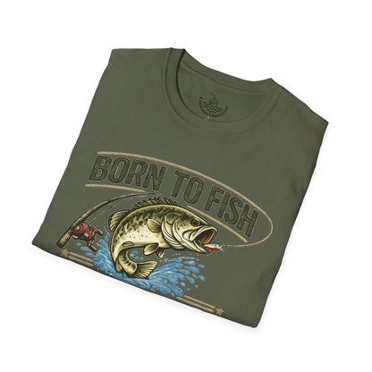 Born to Fish Forced to Work Shirt, Funny Fishing Tee, Fisherman Angler Funny Shirt, Father's Day, Grandpa, New Job Gift