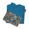 USA 250th Anniversary Land of the Free Because of the Brave T-Shirt | Patriotic Fourth of July Scrapbook Collage Design
