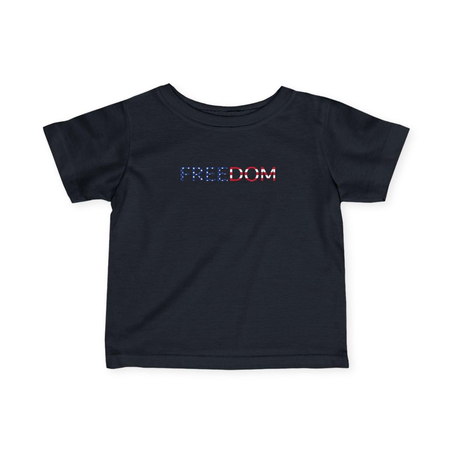 USA Infant Tee 250th Anniversary FREEDOM Baby Shirt | Front and Back Design | Patriotic Fourth July Bald Eagle American Flag