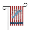Garden flag with red and white stripes, "Lake Marble Falls Texas" and "The Smith Family".