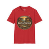 Bait & Tackle Fishing Lake Life T-Shirt | Rustic Lodge Cabin Mounted Bass Fishing Themed Bait Store Shirt