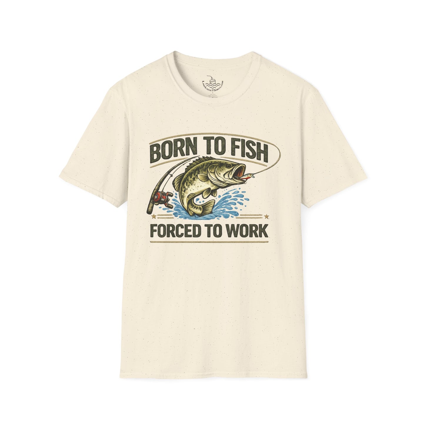 Born to Fish Forced to Work Shirt, Funny Fishing Tee, Fisherman Angler Funny Shirt, Father's Day, Grandpa, New Job Gift