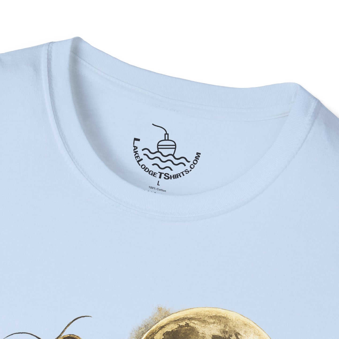 Catfish Fishing Howl at the Moon Night River Graphic T Shirt, Retro Catfish Spawn Fish Tee, Angler Fishing Shirt Gift