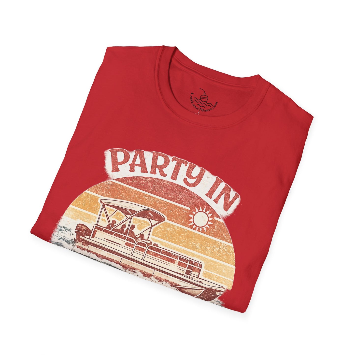 Lake Life Party in Slow Motion Motor Boatin ULTRA SOFT T-Shirt | Retro Shirt for Pontoon Boating Weekend Shirt Gift