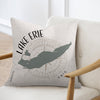 Pillow with Lake Erie outline, compass, and "Ohio" text.