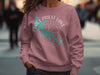 Percy Priest Lake Tennessee graphic on a rose pink crewneck sweatshirt.