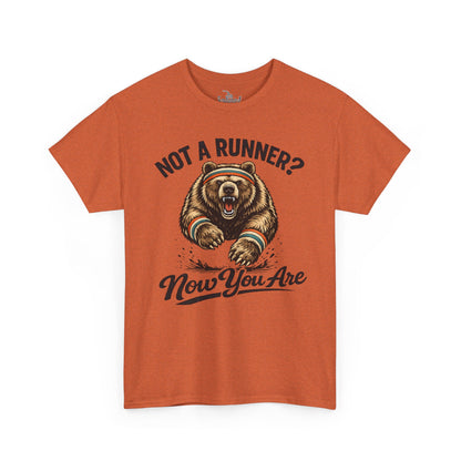 Running Shirt Kodiak Bear Not a Runner Now You Are Tee | Funny Tee for 5k and 10k Races | Walking Aerobics Workout Shirt