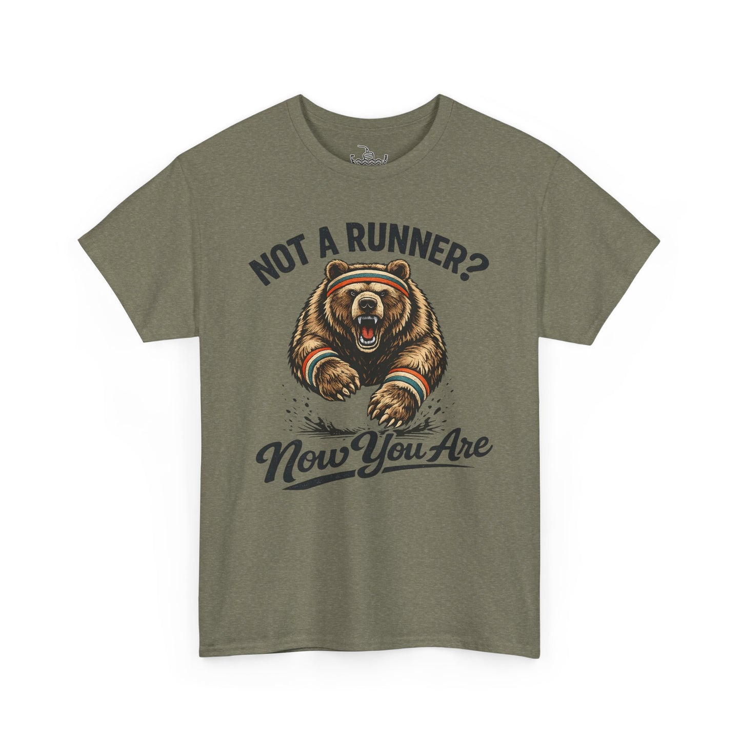 Running Shirt Kodiak Bear Not a Runner Now You Are Tee | Funny Tee for 5k and 10k Races | Walking Aerobics Workout Shirt