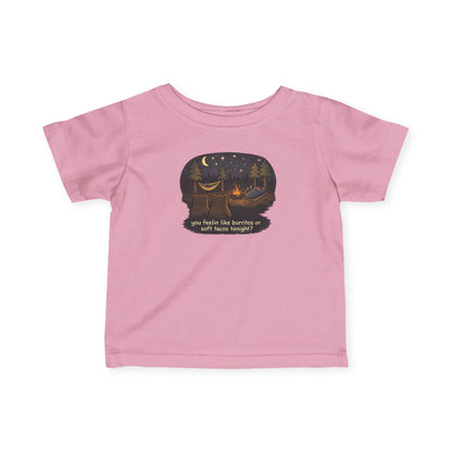 Campfire Bears Humor Baby Toddler Shirt, People in Sleeping Bags are Bear Burritos and Tacos Joke, Camping Smores Shirt