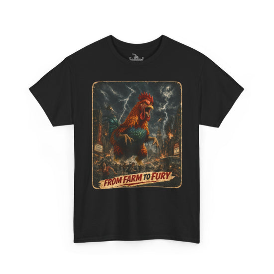 Chicken Shirt From Farm to Table Rooster Pecking Order Shirt, Dinosaur Monster Movie Poster Design, Funny Farm Life