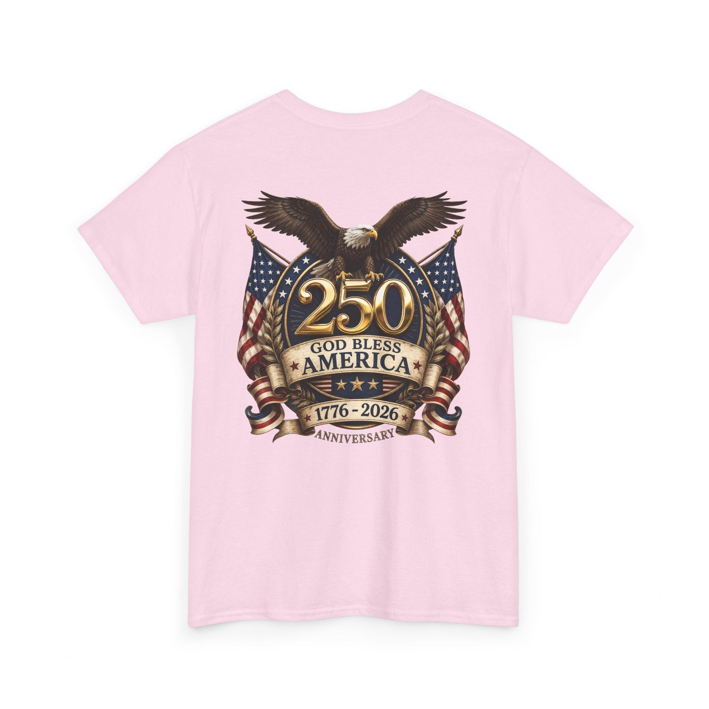 USA 250th Anniversary FREEDOM Shirt | Front and Back Design | Patriotic Fourth of July featuring Bald Eagle American Flag Shirt